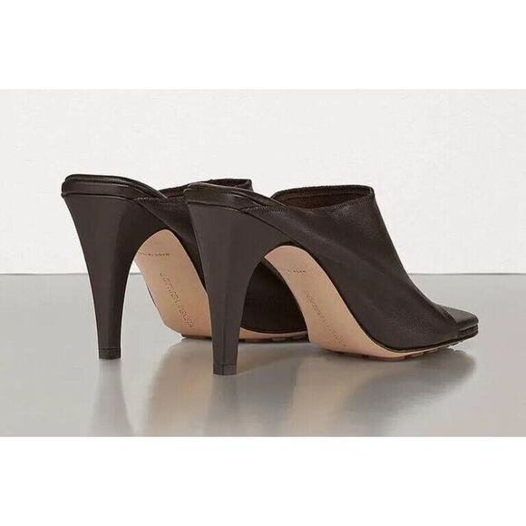 NIB $920 Bottega Veneta Leather Mules with High Vamp Brown Shoes 7 US 618760 - Picture 3 of 11